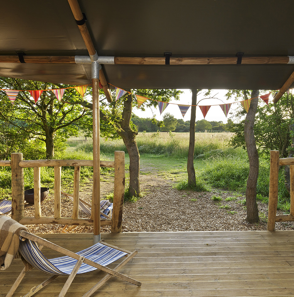 A wonderful view from one of our luxury lodge glamping tents
